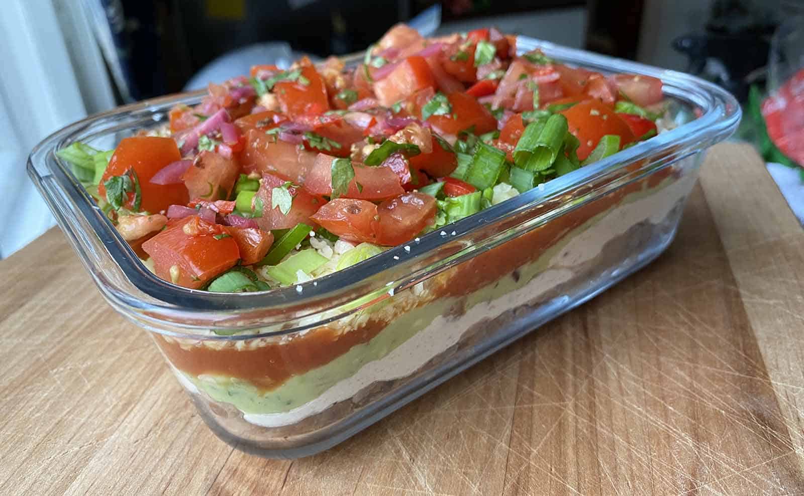 Texmexiä Teksasista: Seven layer dip.